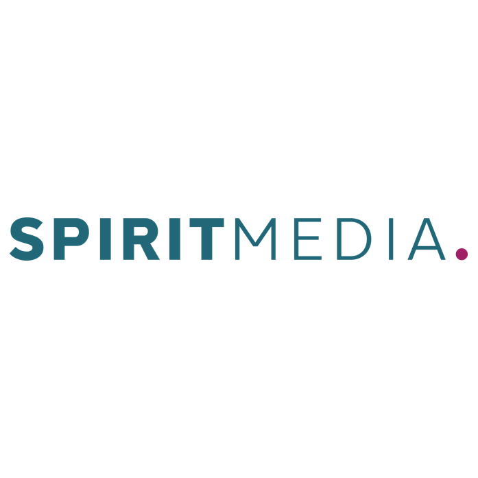 Spirit media scotland black and white logo Spirit media scotland black and white logo